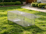 42" x 16" x 18" Humane Live Animal Cage Trap, Galvanized Iron Folding Design with Handle, for Stray 09470208