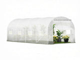 15 x 6.5 x 7 ft Walk-in Greenhouse, Portable Plant Hot House with Galvanized Steel Hoops, 1 Top Beam 28859781