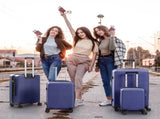 Non-TSA customs lock 4-in-1 PP trolley case, 16in, 20in, 24in, 28in PP, navy blue 11868634