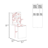 Kaplar 33" Wide x 23" Deep folding Table with Four Shelves, Table, Retractable Table, B200P253739