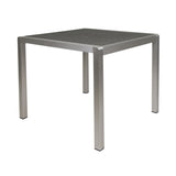 Outdoor Dining Table - Anodized Aluminum - Wicker Table Top - Square - Silver and Gray - 35" 64420.00