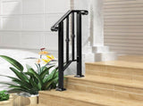 Matte Black Outdoor 1st Tier Iron Handrail 42488572