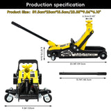 ZNTS Lifting Range 4.33"-14.17",2.25Ton Hydraulic Floor Jack,3 Ton Jack Stands,Tire Repair kit,Yellow,Low W2788P236547