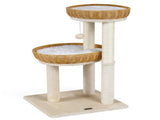 Multi-Level Cat Tree with 2 Wicker Baskets & Sisal Scratching Posts Indoor Cat Tower 01745223