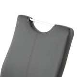 Modern Charcoal PU dining chair, cloth upholstered chair, electroplated metal chair legs, suitable W210P224289