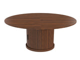 59" Extendable Oval Dining Table with 2-Tier Storage for 4-6, Space Saving Expandable Kitchen Table 36062043