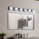 (Same as W1340110595/L2010) LED Modern Black 6-Light Vanity Lights Fixtures Over Mirror Bath Wall W1340P206812