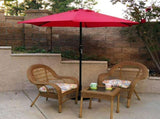 7.5ft Patio Umbrella with Crank Handle, Outdoor Market Umbrella with 6 Sturdy Umbrella Ribs 95542107