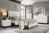 Modern Contemporary White Finish Storage Chest of 5x Drawers 1pc Wooden Bedroom Furniture B011P235880