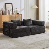 Compression Sofa,Convertible Floor Sofa Bed with Fixed-Shape Frame, Loveseats Boneless Modular 64756024