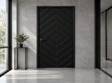 24 in. x 80 in. Hollow Core Black Painted Composite MDF Interior Door Slab B2763P609392