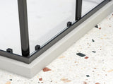 Sliding shower door, with 1/4" tempered glass, 34.625 in. x 72 in. Frame Neo-Angle Pivot Shower W2122P225441