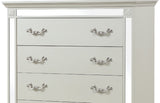 Milan Mirror Framed Chest made with Wood in White B00956628