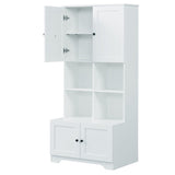 ZNTS Tall and Wide Bathroom Floor Storage Cabinet, Bathroom Storage Unit, Freestanding Cabinet with 4 92771951