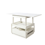 3 in 1 deformed Coffee Tables with Storage Cabinet for Living, Coffee Table with for Dining W331P280668