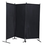 ZNTS 6 Ft Modern Room Divider, 3-Panel Folding Privacy Screen w/ Metal Standing, Portable Wall Partition, W2181P154697