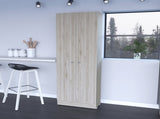 Buxton Rectangle 2-Door Storage Tall Cabinet Light Grey B06280487