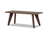 Capri 35.5" Solid Red Oak Wood Bench, Dark Brown Red Oak B2719P395570