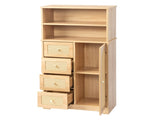 Natural wood color, particleboard with melamine veneer and rattan finish, 60*30*120cm, 4 drawers, 1 56712602