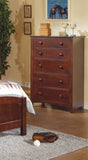 Contemporary Dark Oak Finish 1pc Chest of Drawers Plywood Pine Veneer Bedroom Furniture 5 drawers HS00F4235-ID-AHD