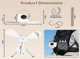 Multi-Mode Camping Fan Lantern Combo Adjustable Wind & Light Levels Timing Function, Dual Control 07290752