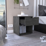 Aberdeeen 19.7-Inch High Nightstand End Table with Open Shelf B200P173172