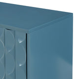TREXM Modern 4-door Sideboard with Convex Pattern Doors and 2 Silver Handle for Living Dining GL-N715P183105M