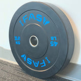 Olympic Bumper Weight, Rubber Plate with 2-Inch Steel Insert Rubberized Weightlifting Barbell 22714323