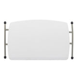 ZNTS 76*50*70.5cm Liftable Garden Plastic Table White 69337240