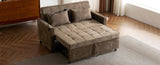 56.9" Loveseat Sofa Pull-out Sofa Bed Sleeper Sofa with a Reversible Backrest Cushion, Side Pockets, N719P208853D