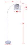 Elegant Crystal Arch Lamp B080P305119