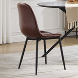 Dining Chairs Set of 2, Upholstered Faux Leather Dining Room Chairs, Modern Kitchen Chairs with W3112P254918