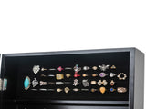 Non Full Mirror Wooden Floor Standing 4-Layer Shelf Jewelry Storage Adjustable Mirror Cabinet *Black 31653593