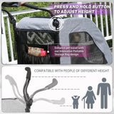 EchoSmile XL Extra Large Dog Stroller - Adjustable Handles,Lightweight Folding Pet T2602P306343