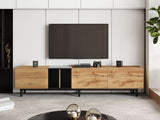 ZNTS Modern TV Stand for 80'' TV with 3 Doors, Media Console Table, Entertainment Center with Large WF302939AAP