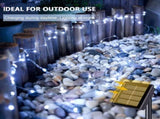 8-piece set of blue solar fairy light string, 330 LED outdoor solar Christmas lights, 8 modes of 91937199