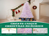 7 FT Artificial Christmas with 400 Lights Stepless Dimming, 3 Color Modes, Hinged Xmas Pine 32515590