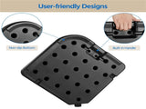 53L 4-Piece Fillable Cantilever Umbrella Base, Heavy-Duty HDPE, Black 56458687