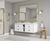 72 x 48 Inch LED Bathroom Mirror with Aluminum Frame, Wall Mounted Vanity Mirror, Anti-Fog, Memory, W2287P283317