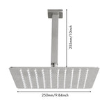 10 Inch High Pressure Rain Shower Head, 304 Stainless Steel Square Shower Head with Self-Cleaning 67359501