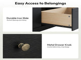 () Double-Column 6-Drawer Chest Particleboard and Paulownia Drawer Dresser with 04864965