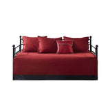 6 Piece Reversible Plaid Daybed Cover Set Red Daybed B03597555