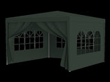 3 * 3m 4 sided , spiral tube pergola made of green PE fabric, 10'x10 'party tent with 4 81246645
