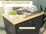 Kitchen Tilt Out Trash Bin Cabinet Free Standing Recycling Cabinet Trash Can Holder With Drawer, 72686953