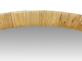 36" Dia Natural Rattan Round Wall Mirror B035P437550