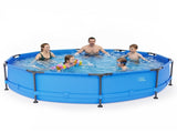 12FT*30IN Round Above-Ground Pool with Blue Iron Frame 90602046