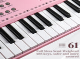 GEP-110 61 Key Lighting Keyboard with Piano Stand, Piano Bench, Built In 20998654