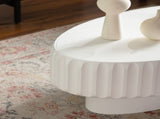 Fluted Storage Table with Lift-Off Lid, Sleek Texture, Perfect for Modern Living W3081P389043