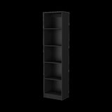 Sutton Slim Bookcase with Modern 5-Shelf Design B128P176162