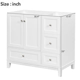 ZNTS [Cabinet Only] 36" Bathroom vanity, white WF307083AAK